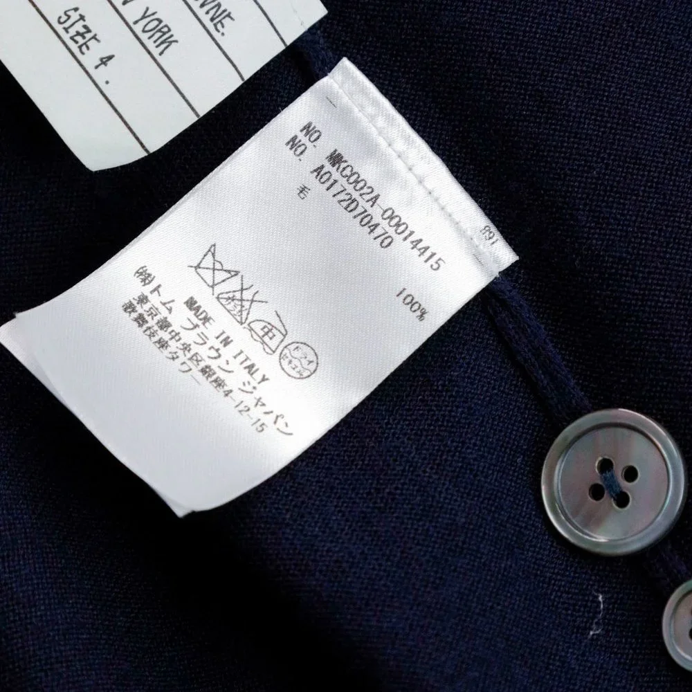 !!SOLD!! Thom Browne Navy Cardigan With Striped Sleeve - Picture 5 of 8